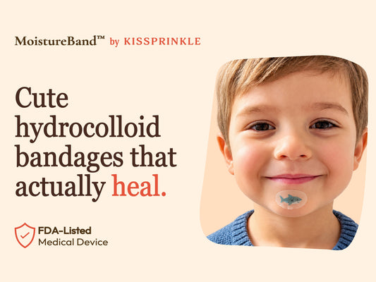 Cute hydrocolloid bandages that actually heal. MoistureBand.