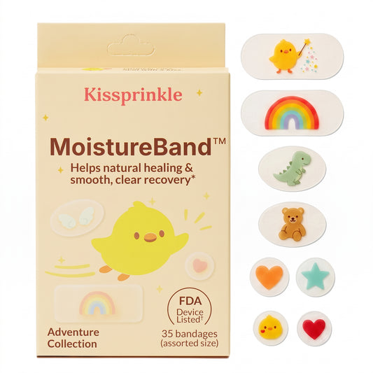 MoistureBand Hydrocolloid Bandages for Kids (35 Count)