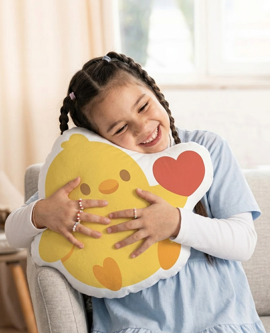 Kissy Heart Hug Pillow – A Little Love to Hold (10” / 16” / 22”)